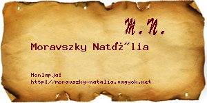 Moravszky Natália névjegykártya